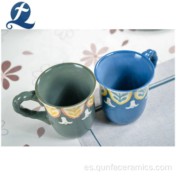 Taza de café de cerámica de consumición impresa aduana vendedora caliente